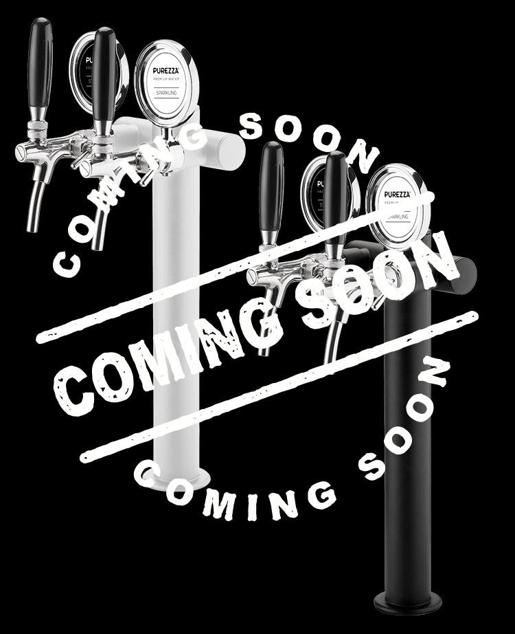 T-bar Tower fra Purezza – kompakt tappetårn med to tapphaner til restaurant